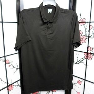 32 Degrees Black Polo Shirt Short Sleeve Classic Golf Shirt